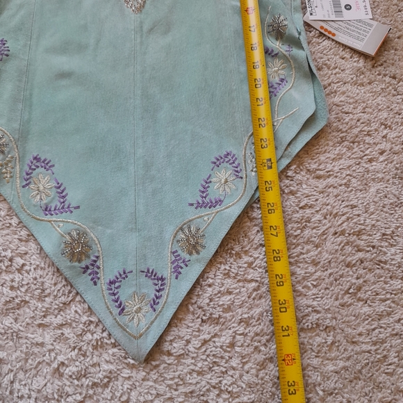 Wilsons Leather Turquoise Embroidered Blouse - Picture 11 of 12